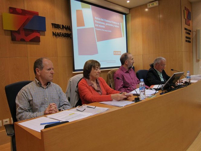 Representantes de CCOO en la rueda de prensa