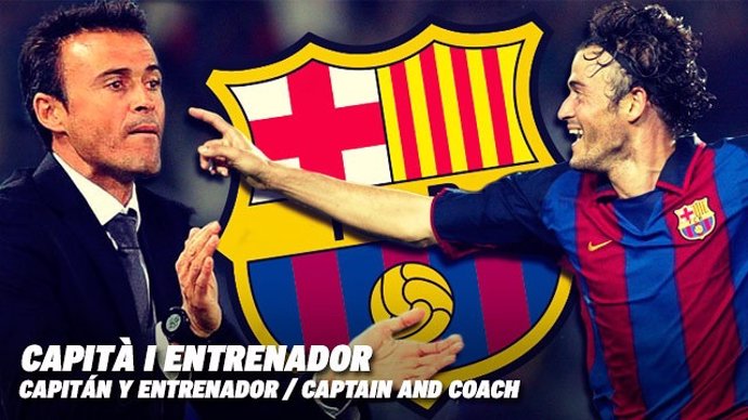 Luis Enrique, capitán y entrenador del FC Barcelona