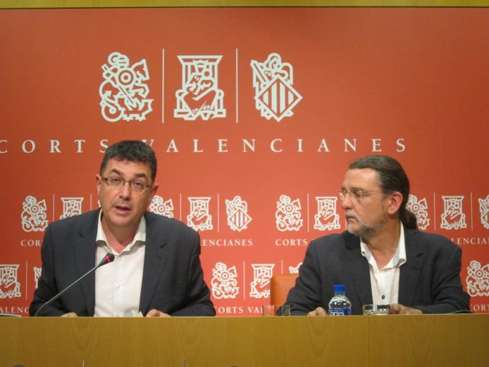 Morera y Ponce en la rueda de prensa tras la Junta de Portavoces