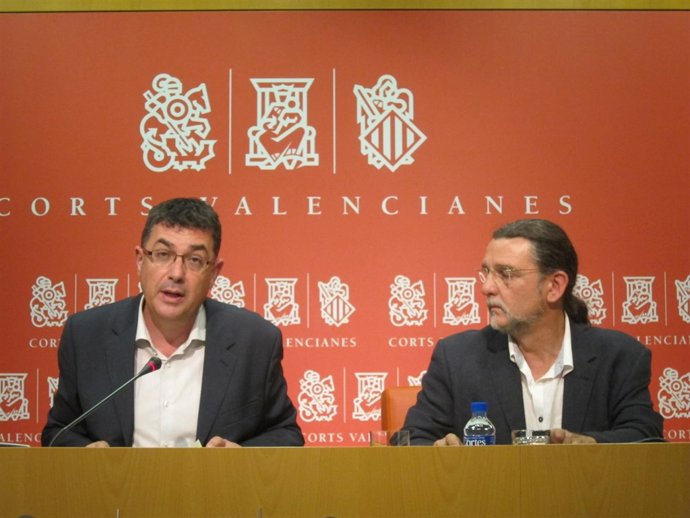 Morera y Ponce en la rueda de prensa tras la Junta de Portavoces