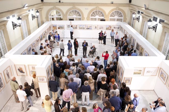 Inauguración de la exposición '25 años, 75 acuarelistas' en Almería