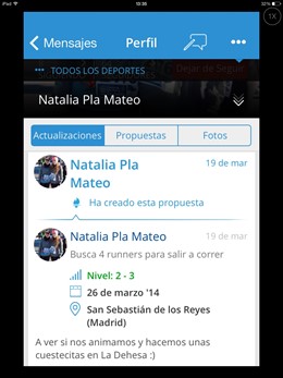 Aplicación de Decathlon Sport Meeting para iPhone 
