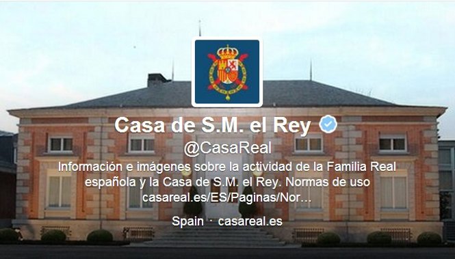 Twitter oficial de la Casa de S.M. El Rey