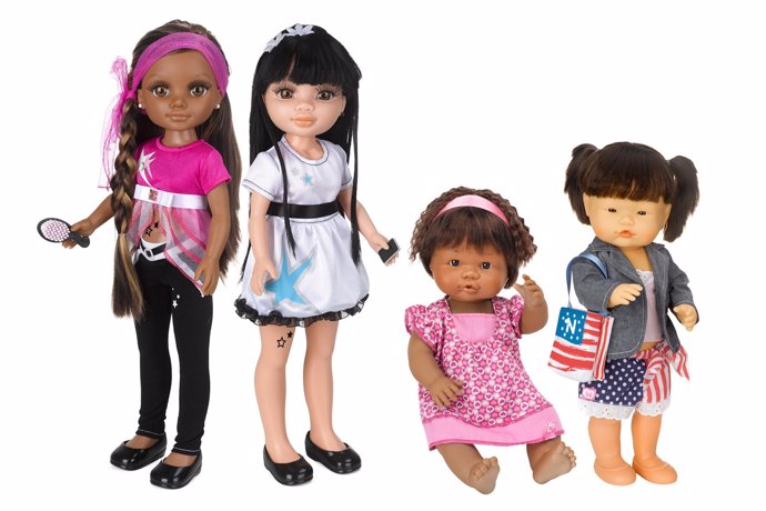 Algunos de las muñecas "étnicas" de la compañía