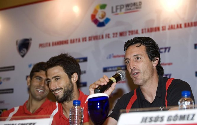 Unai Emery, en rueda de prensa