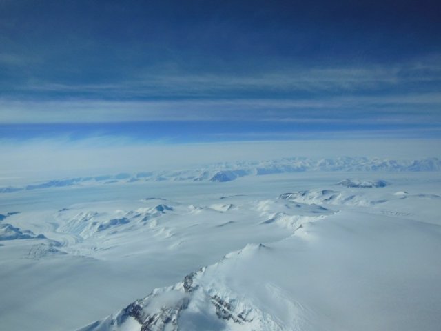 Vuelo sobre la Antártida en 2012