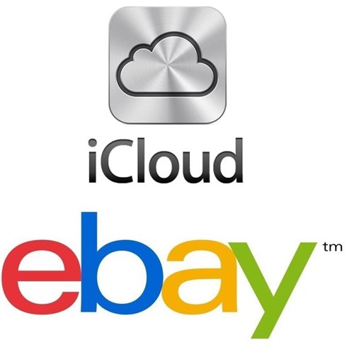 Logotipos de Ebay y el servicio de Apple iCloud