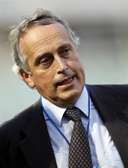 El Presidente de la Federación Italiana de Fútbol, Giancarlo Abete