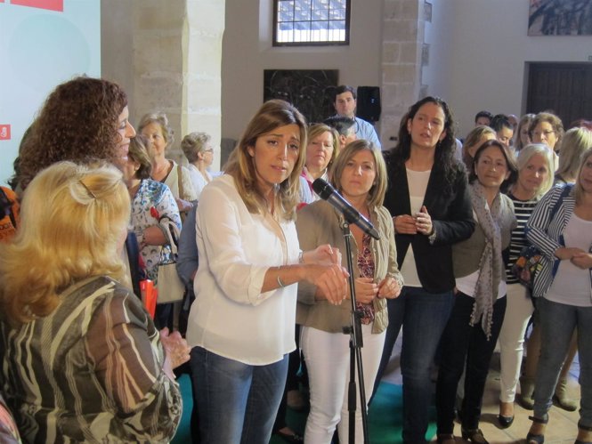 Susana Díaz en el acto con mujeres celebrado en Jerez de la Frontera