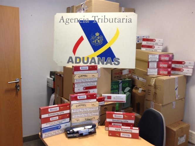 Tabaco intervenido por Vigilancia Aduanera en Galicia en la Operación Pentágono