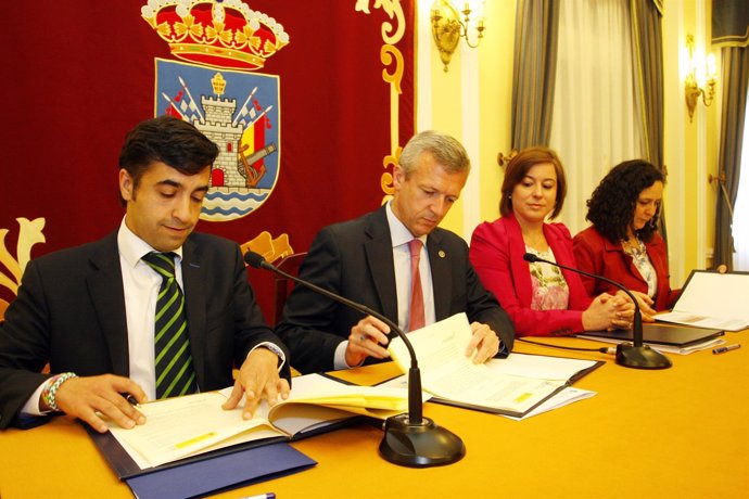El vicepresidente de la Xunta con el alcalde de Ferrol