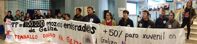 Acto en la oficina de empleo de Santiago de Compostela