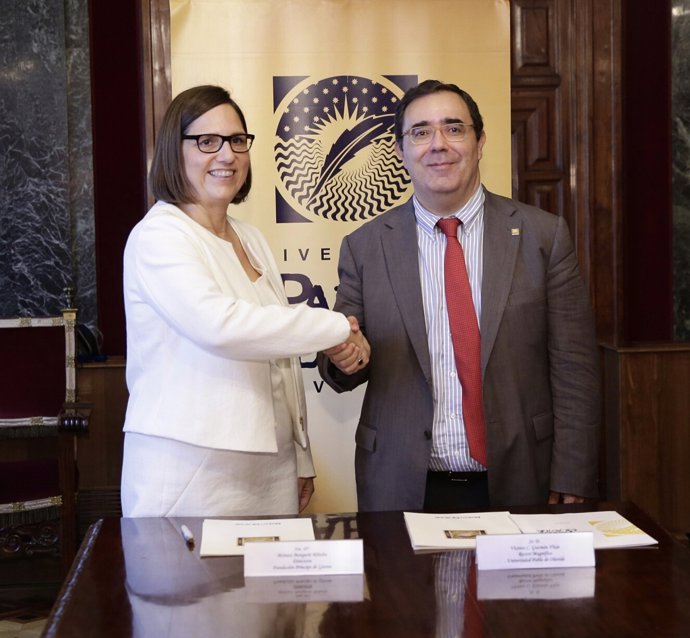 Firma de convenio entre la UPO y Fundación Príncipe de Girona