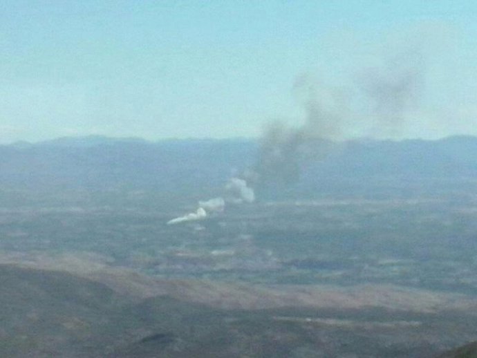 Imagen del incendio de Pedralba