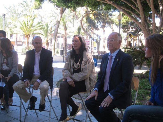 El alcalde de Almería, la secretaria del PP-A y el presidente del PP de Almería