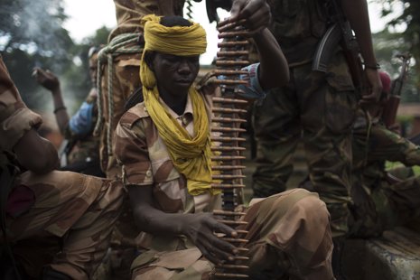Miliciano con balas en República Centroafricana