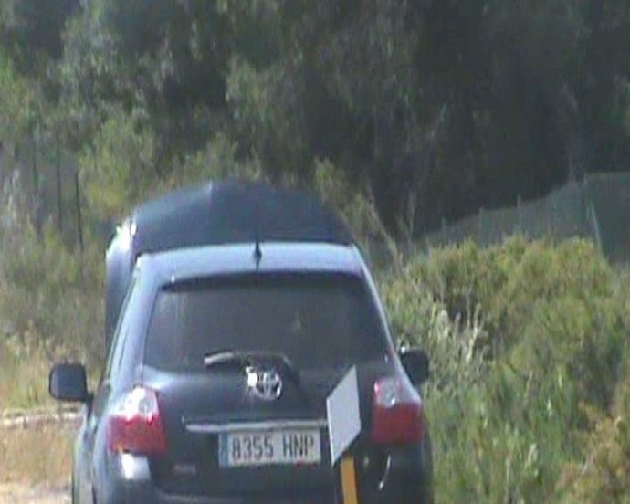 Radar camuflado de la Guardia Civil en Huelva.