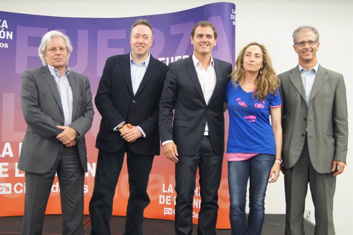 Albert Rivera,Javier Nart,J.C.Girauta,Carolina Punset,Víctor A.Maldonado (C's)