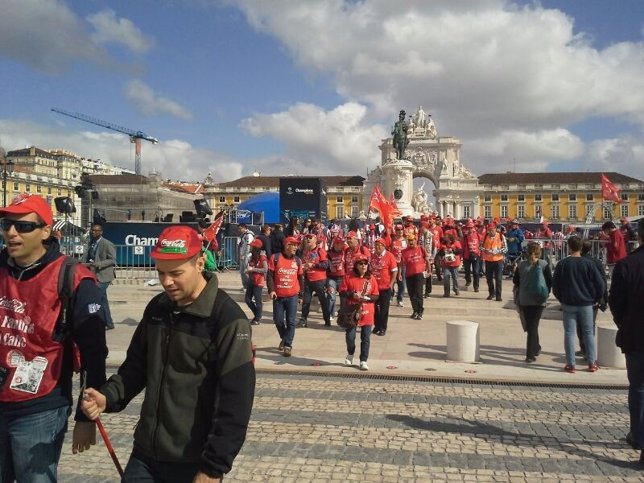Movilización de los trabajadores de Coca-Cola en Lisboa