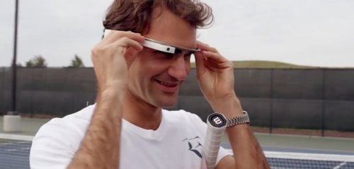 Roger Federer con Google Glass