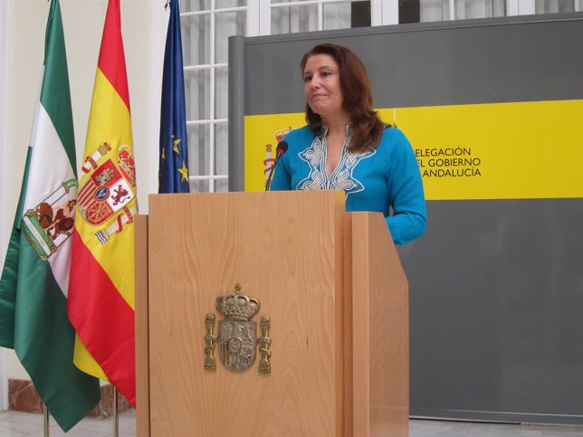 La delegada del Gobierno en Andalucía, Carmen Crespo, en rueda de prensa