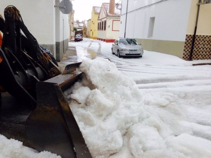 Granizada el 25M en Vilafranca (Castellón)