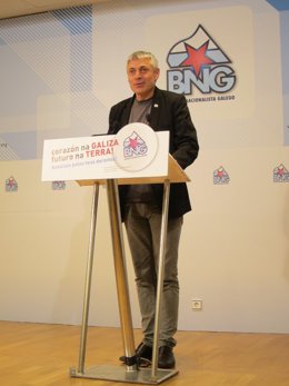 Bieito Lobeira del BNG tras el cierre de urnas.