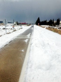 Granizada en Vilafranca durante la jornada electoral