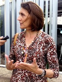 Belen Alcalde (UPyD) muy contenta por que la formación "ha triplicado" su número de votos en la Región de Murcia