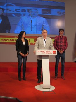 Esther Niubó, Pere Navarro, Javi López (PSC)