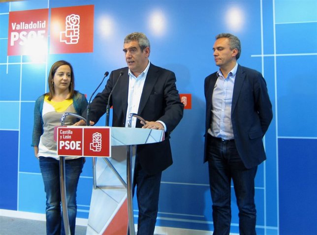Iratxe García, Julio Villarrubia y Javier Izquierdo tras conocer los resultados