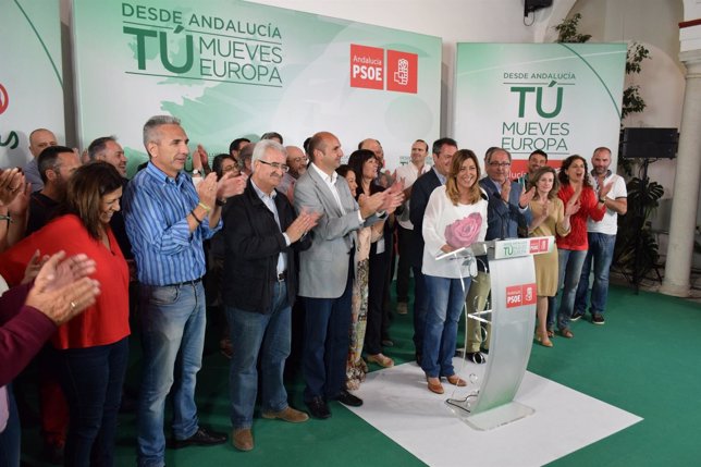 Susana Díaz comparece tras el triunfo en las europeas
