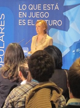 Luisa Fernanda Rudi en la noche electoral
