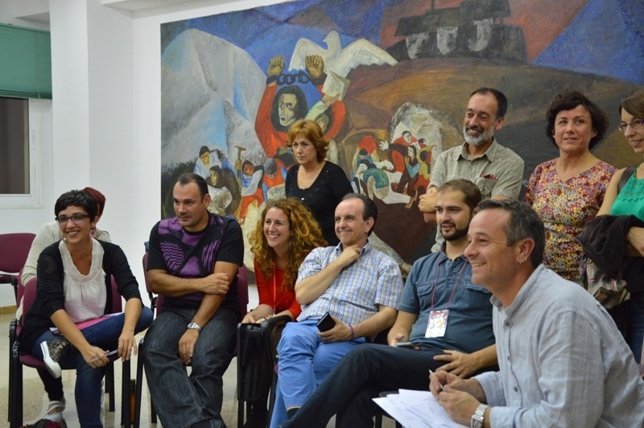 José Antonio Castro, Rafael Rodríguez, Antonia Morillas y otros miembros de IU