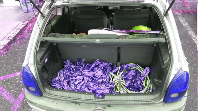 Cobre intervenido en un robo en Cariño (A Coruña).