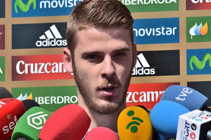 David de Gea en la consentración de la selección