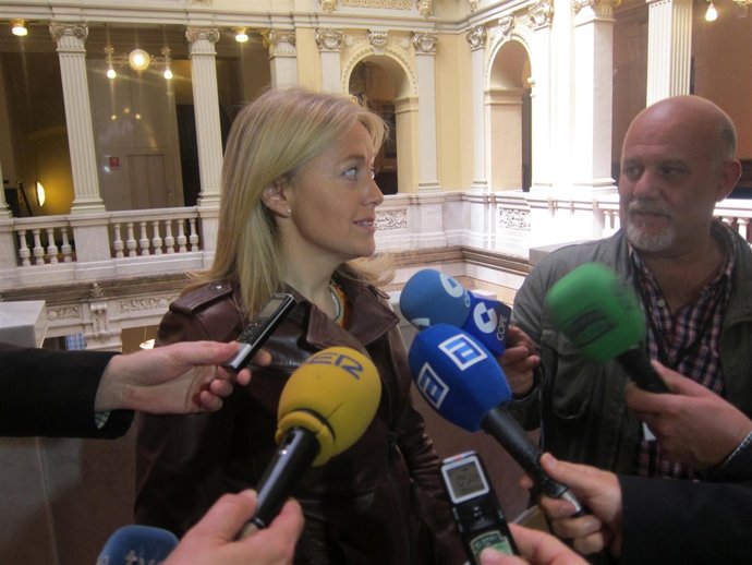 Cristina Coto, tras la Junta de Portavoces. 