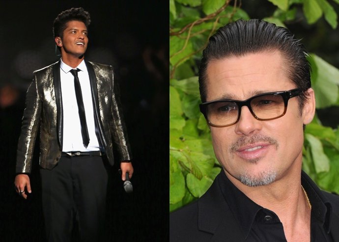Bruno Mars canta para Brad Pitt