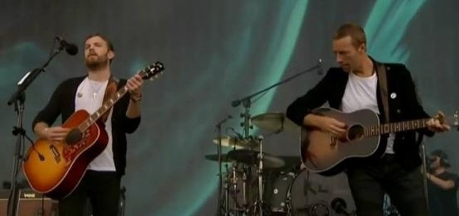 Caleb Followil y Chris Martin