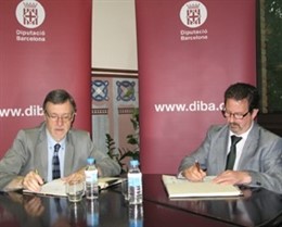 Ferran Civil (Diputación de Barcelona) y Rafael Ruiz de Gauna (Fund.Pere Tarrés)