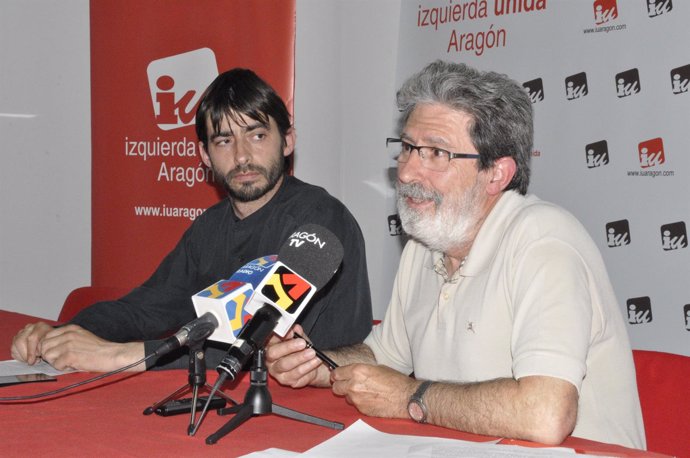 Adolfo Barrena y Álvaro Sanz, de IU-Aragón. 