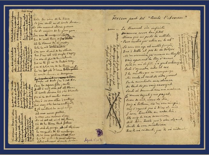 'El Comte Arnau', Un Manuscrito De Joan Maragall