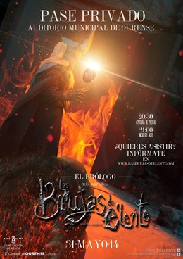 Cartel pase privado de Las brujas de E'lente.