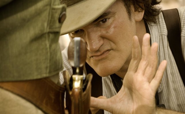 Quentin Tarantino en el rodaje de DJANGO DESENCADENADO 