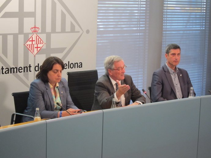 S.Recasens (t.Alcalde Barcelona),alcalde X.Trias,concejal Jordi Martí Galbis