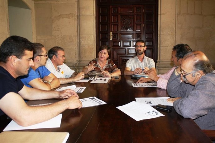 Reunión con los trabajadores.