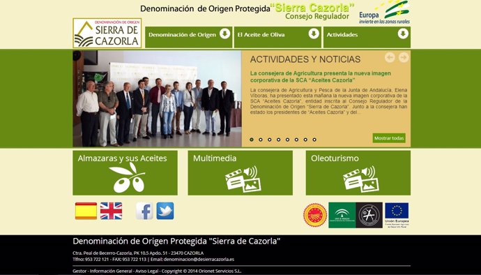 Nueva página web del CRDOP Sierra de Cazorla