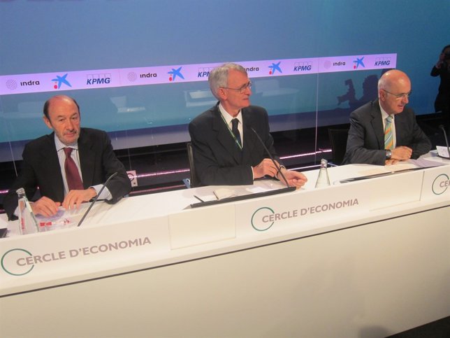 A.P.Rubalcaba, A.Costas, J.A.Duran en Sitges