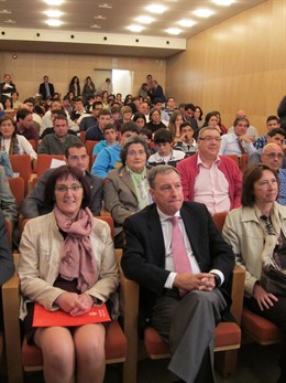 Mateos durante la entrega de los premios
