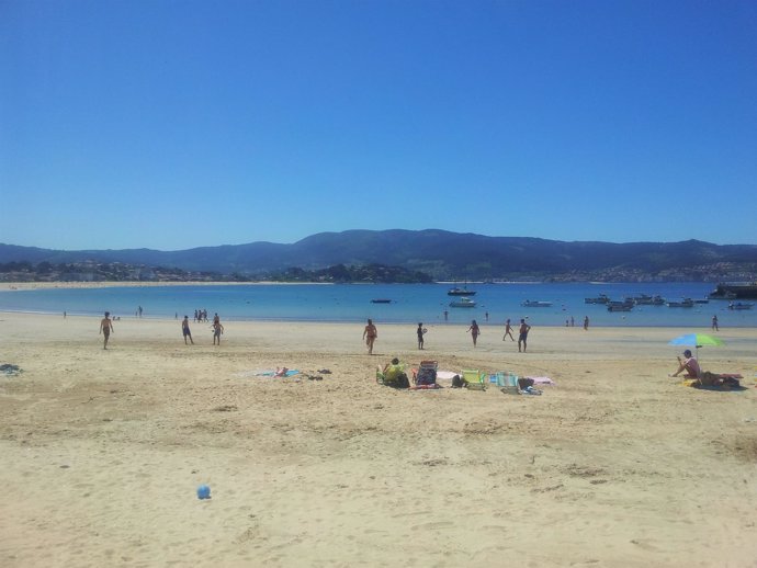 Playa América, Nigrán Pontevedra. Buen tiempo puente de mayo